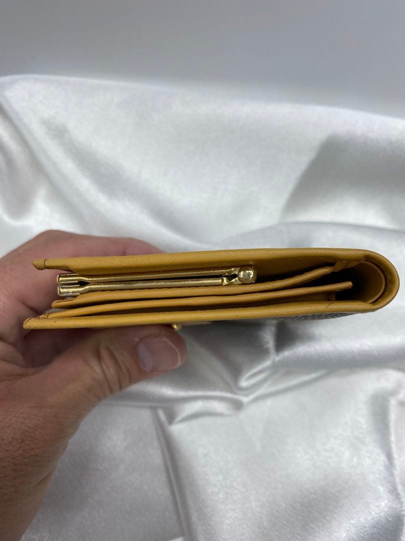 極美品　オールドセリーヌ　がま口　二つ折り財布　マカダム　ゴールド金具