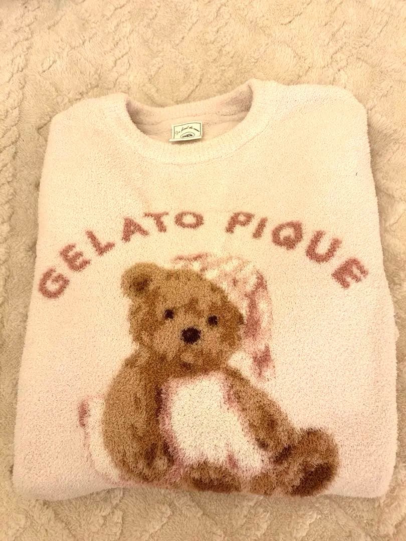 美品　GELATO PIQUE クマプリント ロングドレス