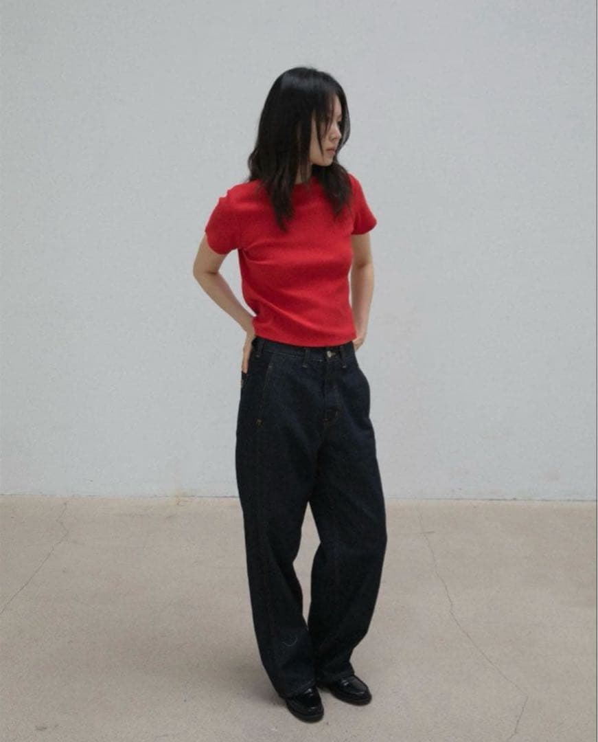 【美品】OHOTORO デニムWide Stitch Jeans long m