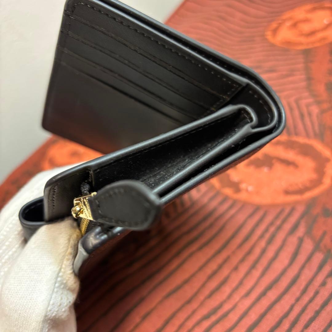 【美品】COACHコーチ 二つ折り財布 シグネチャー ブラウン
