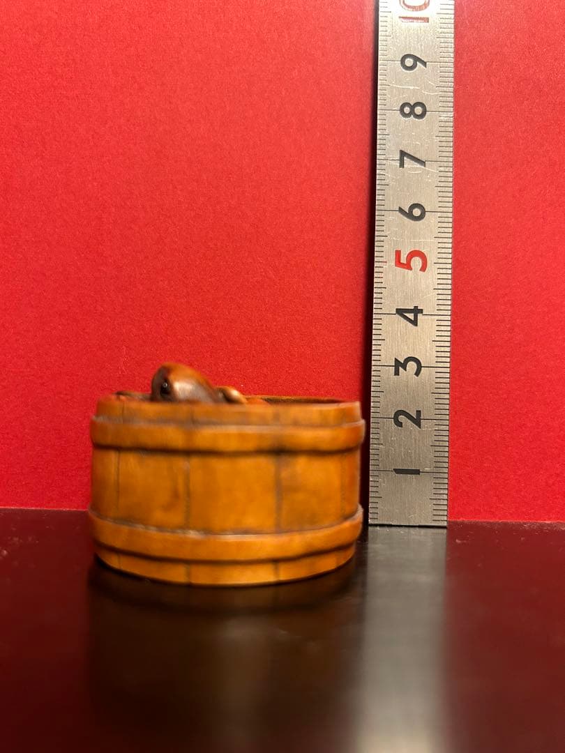 【根付】木彫　東洋彫刻　鼠　美術品　骨董品