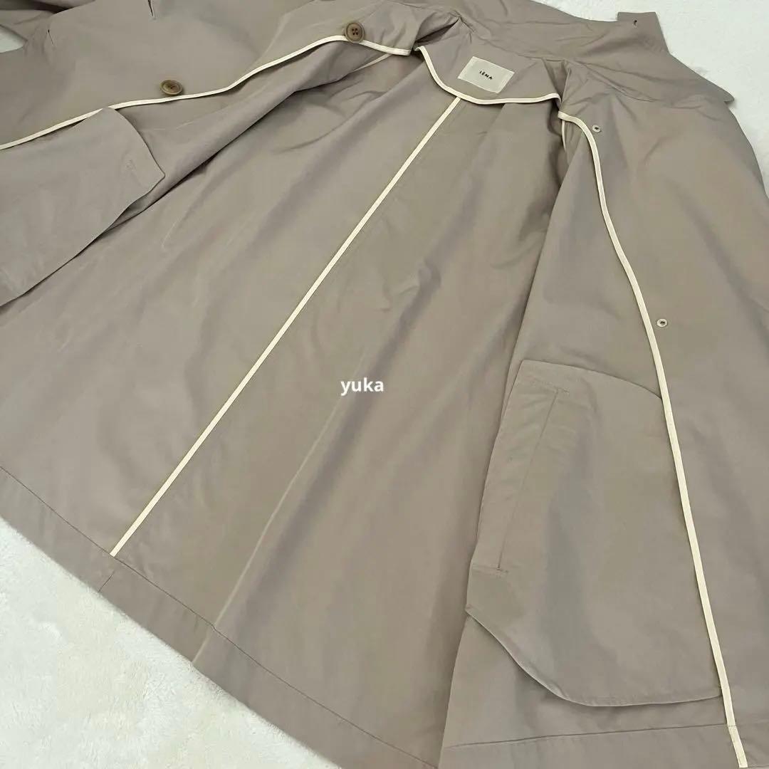 【新品タグ付】24SS IENA ポプリンオーバーショートコート ベージュ 38