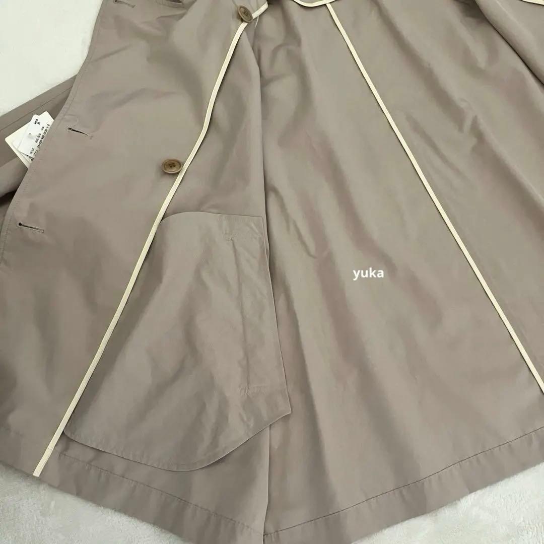 【新品タグ付】24SS IENA ポプリンオーバーショートコート ベージュ 38