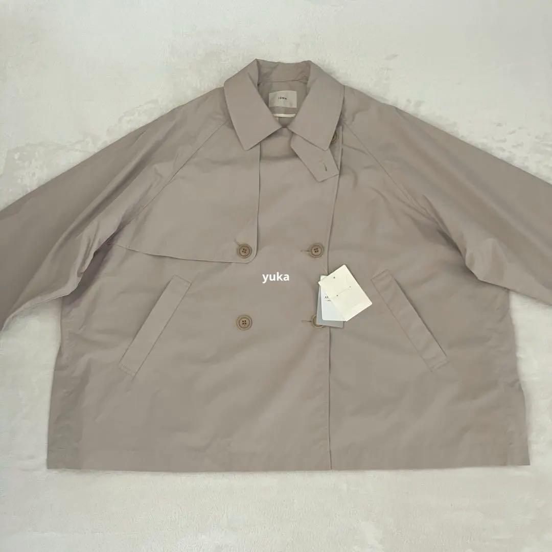 【新品タグ付】24SS IENA ポプリンオーバーショートコート ベージュ 38