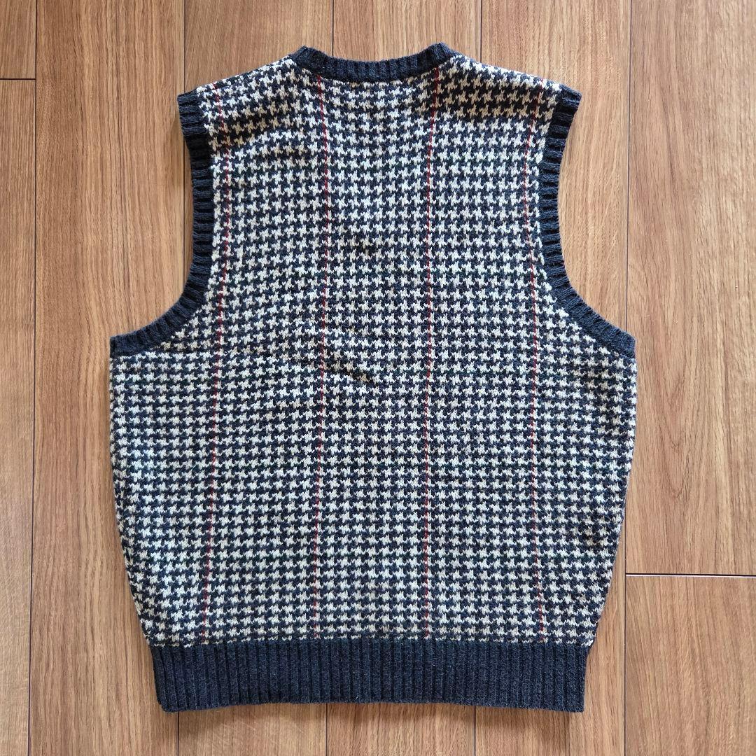 希少90s Ralph Lauren/千鳥柄ニットベスト/サイズM/ユニセックス