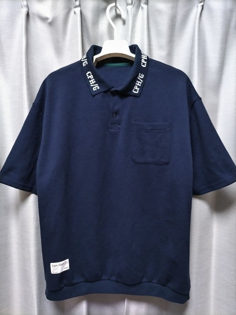 cph golf　キャプテンズヘルム　ポロシャツ　ネイビー　ボックスシルエット
