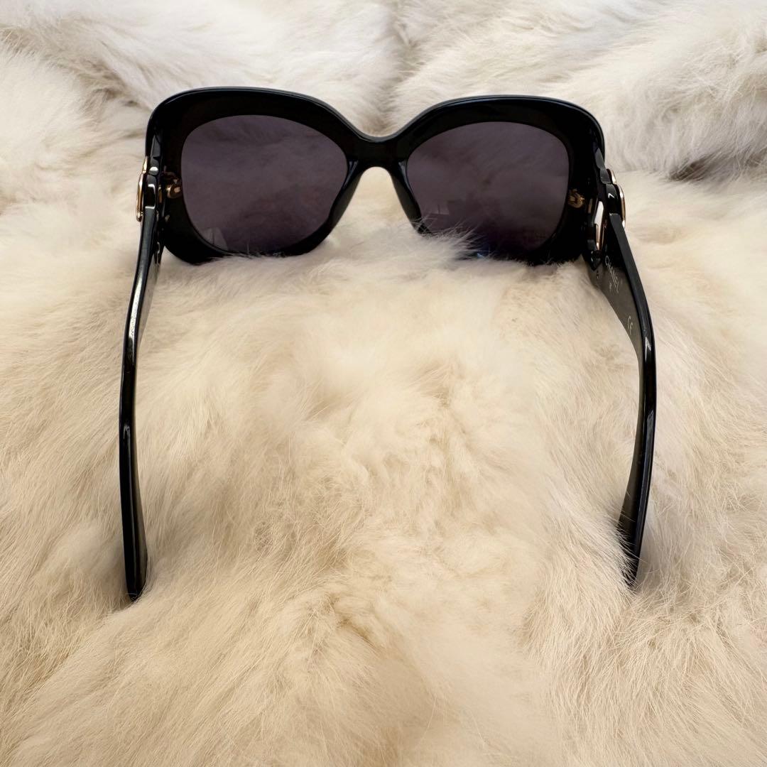 CHANEL シャネル ブラック ゴールドロゴ ココマーク フルリム サングラス