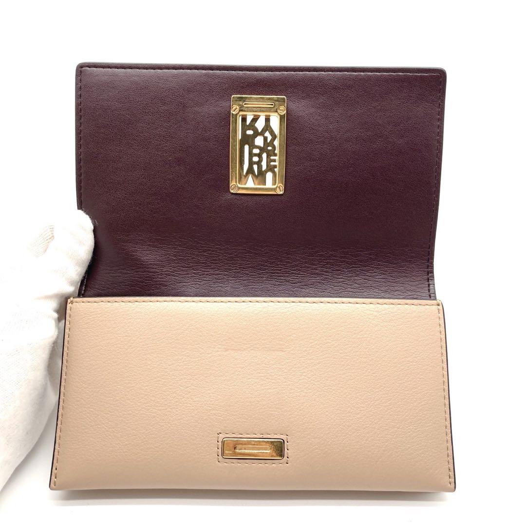 極美品 mulberry マルベリー サディ 二つ折り財布 ピンクベージュ