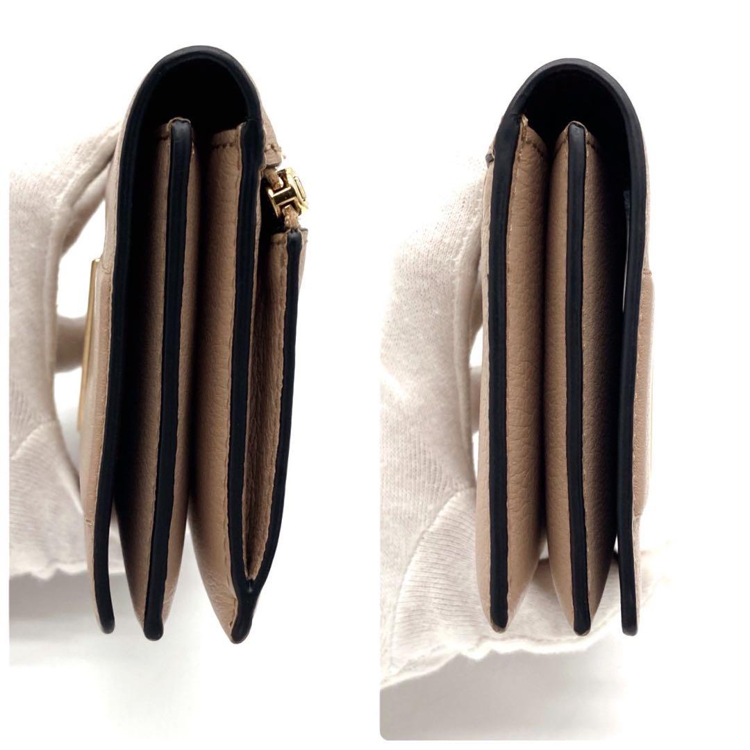 極美品 mulberry マルベリー サディ 二つ折り財布 ピンクベージュ