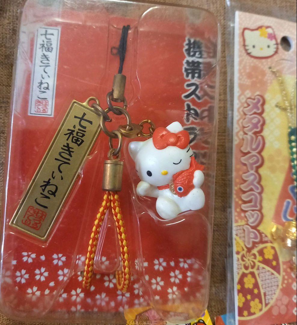 SANRIO☆幸運☆開運☆縁起☆神社☆根付けストラップ&シャープペン☆ボールペン