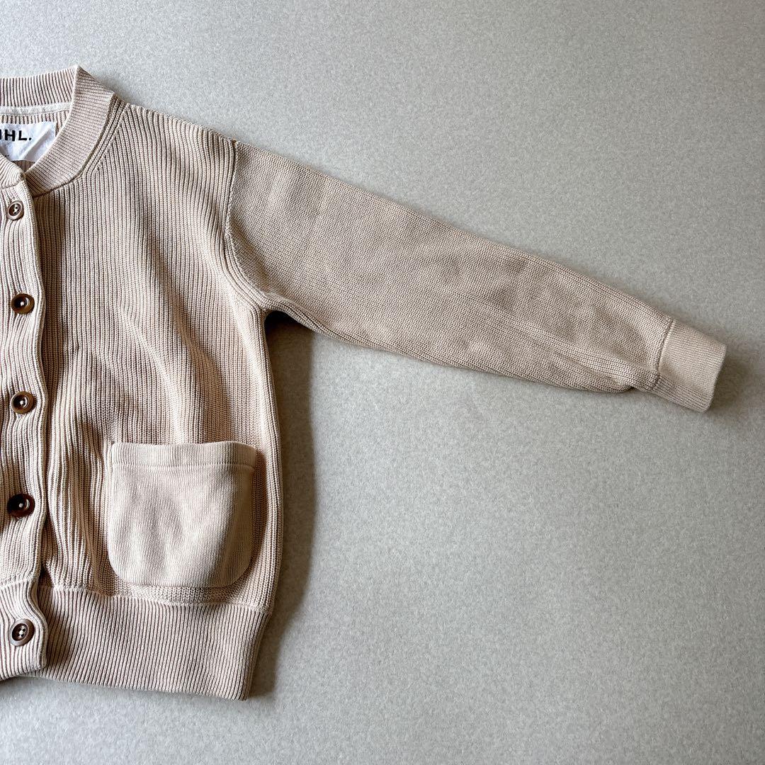 MHL. コットンニットカーディガン　M アイボリー