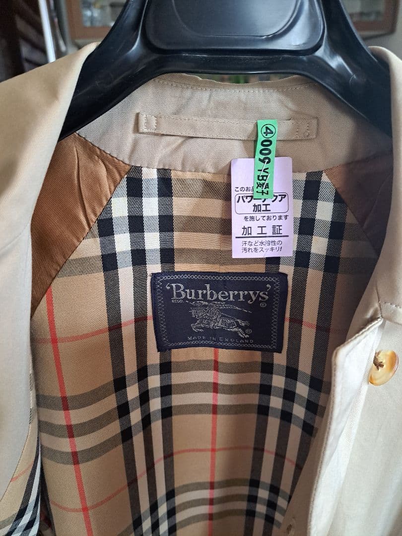 BURBERRY ステンカラーコート ノバチェック 英国製 ベージュ Mサイズ
