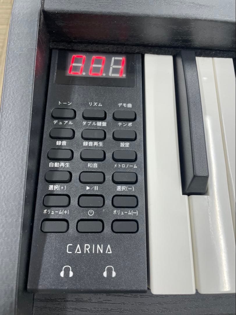 スタンド付き　電子ピアノ88鍵盤　給電タイプ　木目調ボディ　ブラック