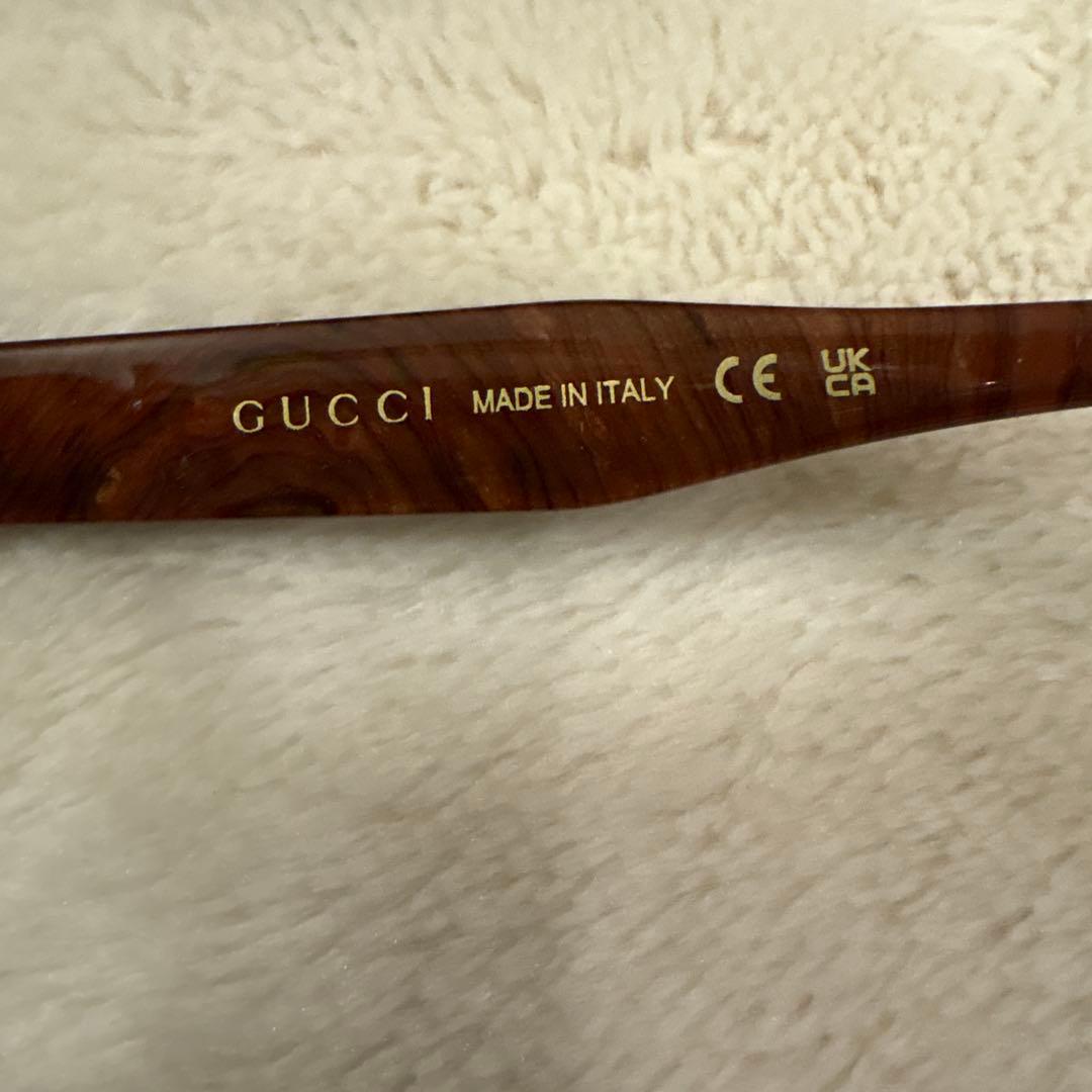 GUCCI ブラウン スクエア メガネ★グッチ