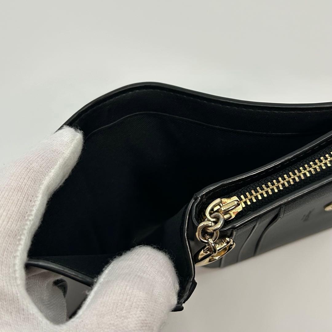 COACH コーチ 二つ折り財布 ブラウン レザー