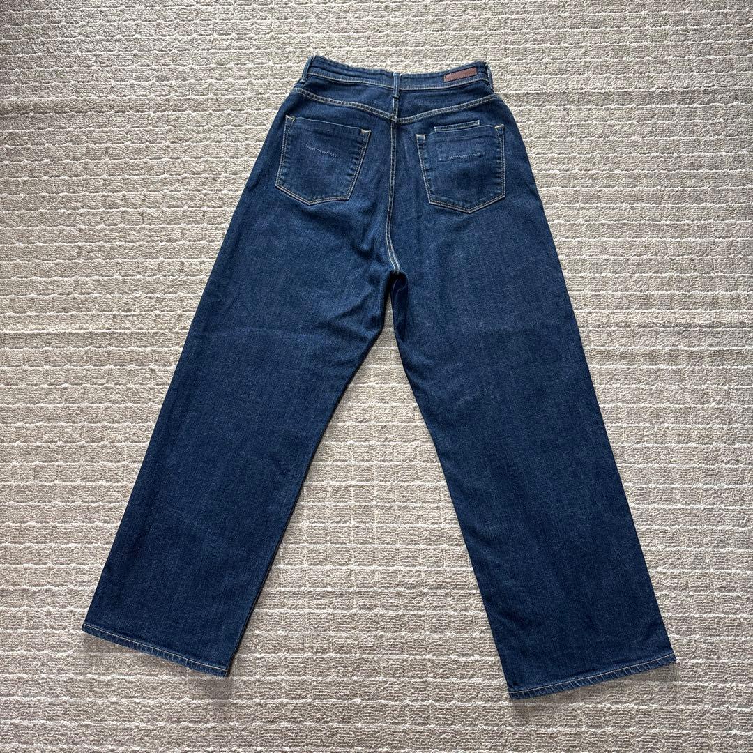 YANUK ヤヌーク JOAN ルーズストレート デニムパンツ 26 インディゴ