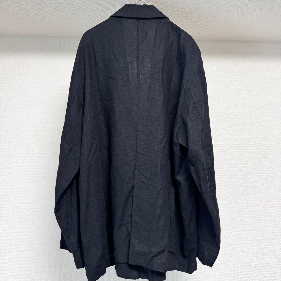 完売品 スリードッツ Linen rayon jacket 黒 S〜M リネン