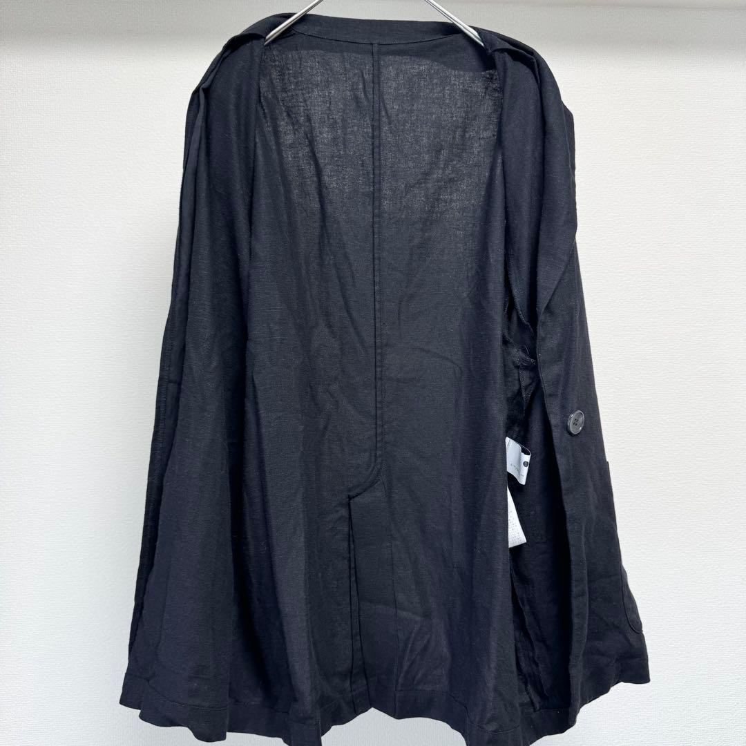 完売品 スリードッツ Linen rayon jacket 黒 S〜M リネン