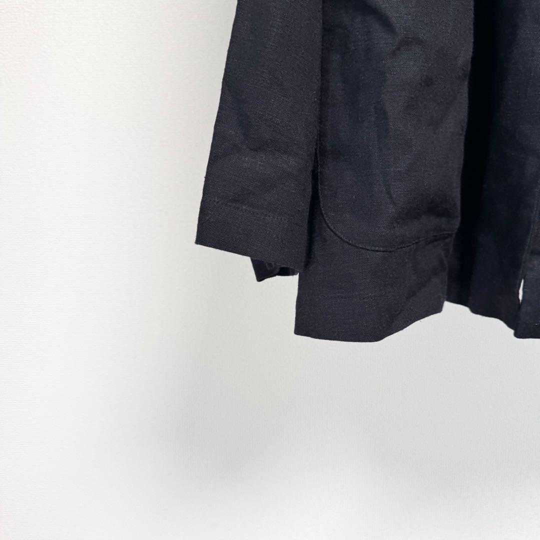 完売品 スリードッツ Linen rayon jacket 黒 S〜M リネン