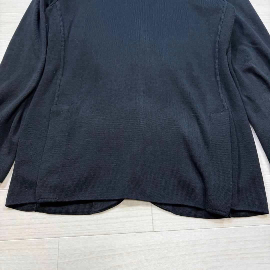 LARDINI ニットジャケット 輝く シェルボタン サイズL 黒