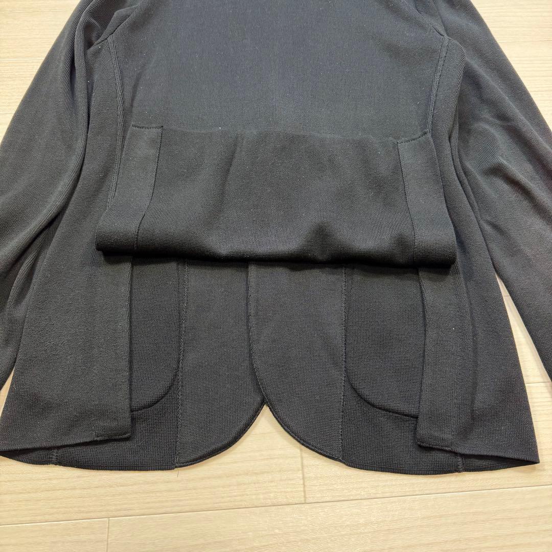 LARDINI ニットジャケット 輝く シェルボタン サイズL 黒