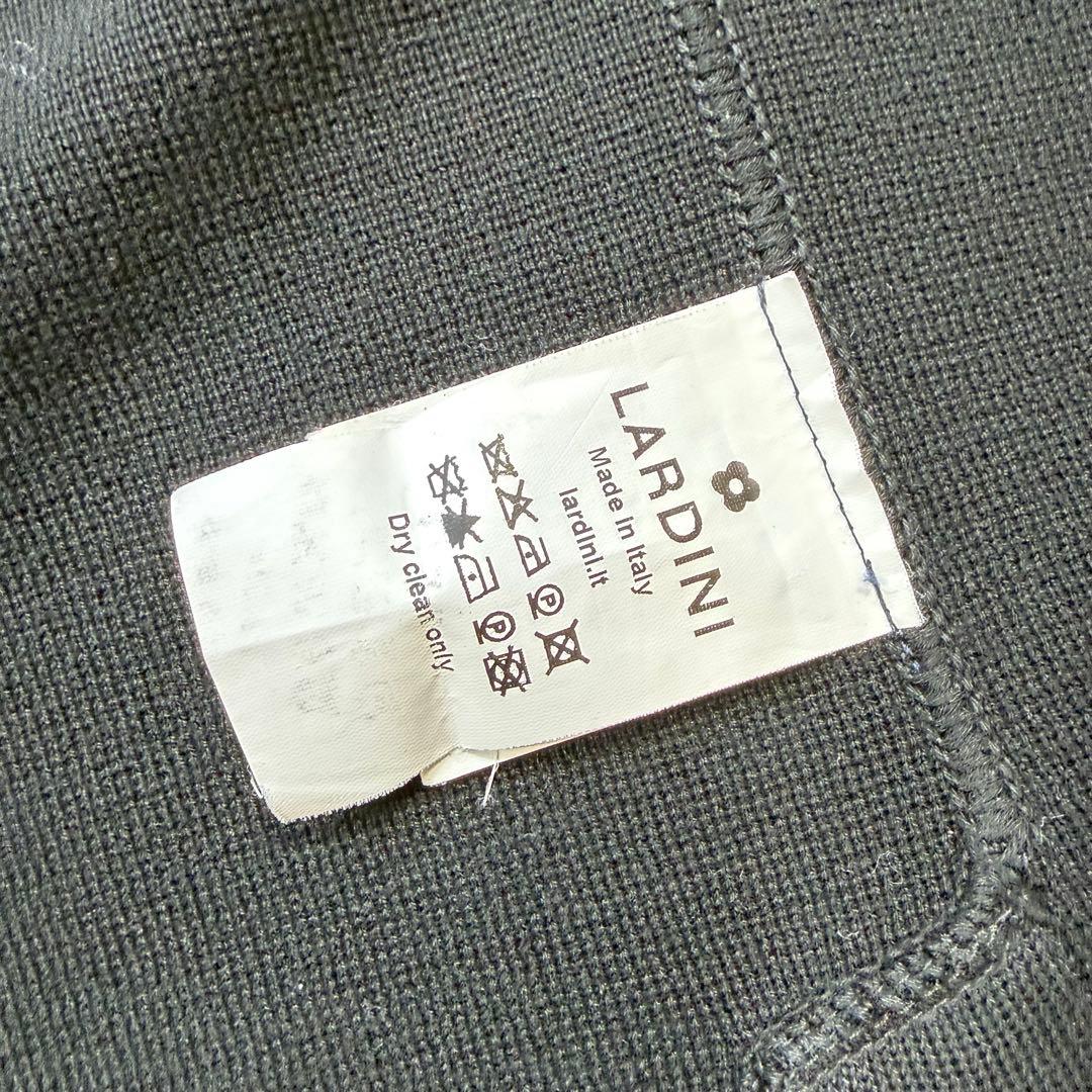LARDINI ニットジャケット 輝く シェルボタン サイズL 黒