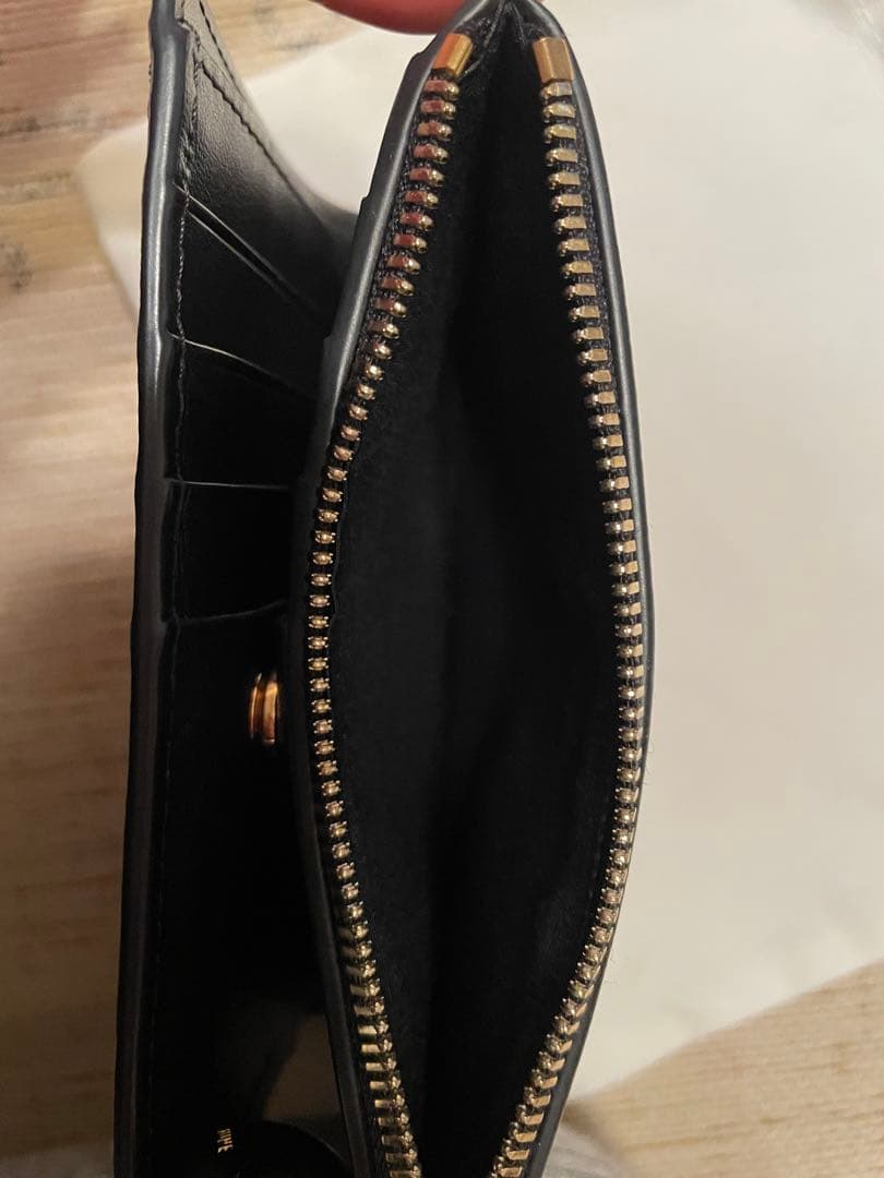 CAFUNE カフネ ブラックレザー 二つ折り財布