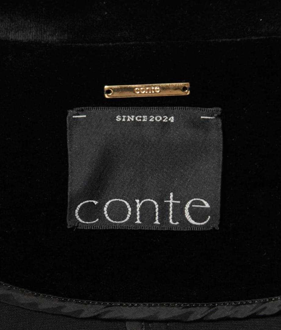 ★ばなな★新品タグ付き＜conte＞ベルベット ボンディング Pコート