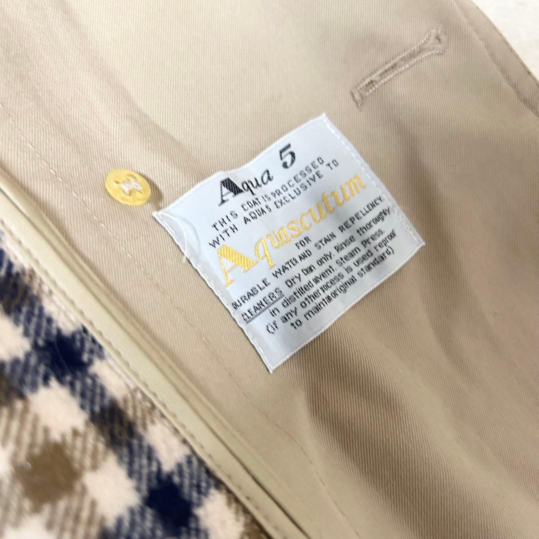 美品　アクアスキュータム　トレンチコート　スプリングコート　ライナー付き