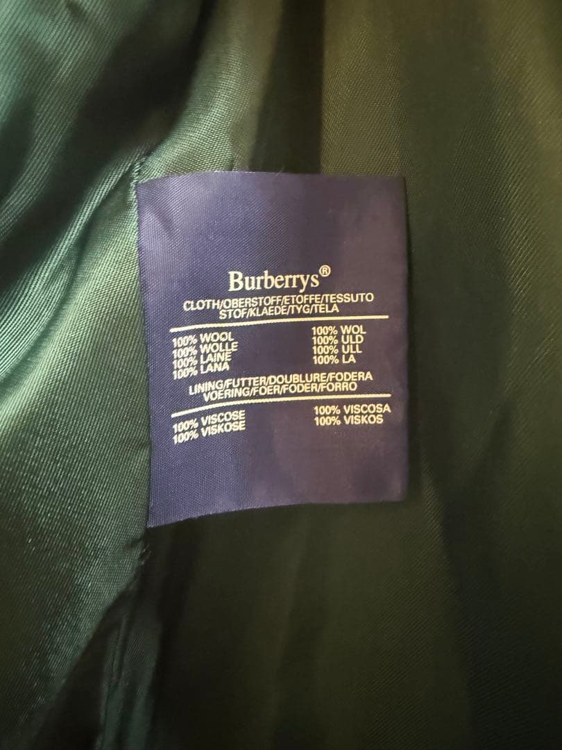 Burberrys 金ボタン テーラードジャケット ダークグリーン ヴィンテージ