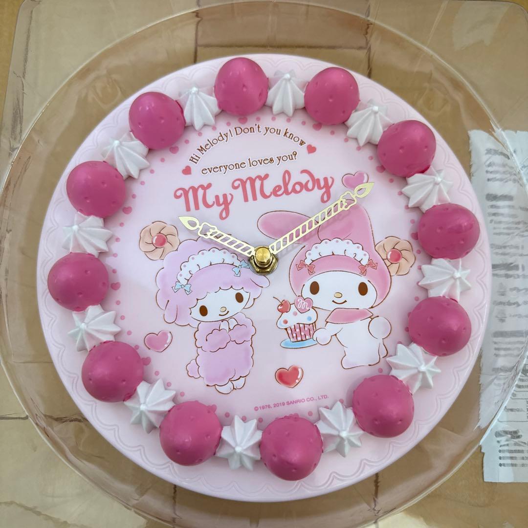 【新品・未使用】サンリオ☆マイメロ☆ケーキ型☆壁掛け＆置き時計