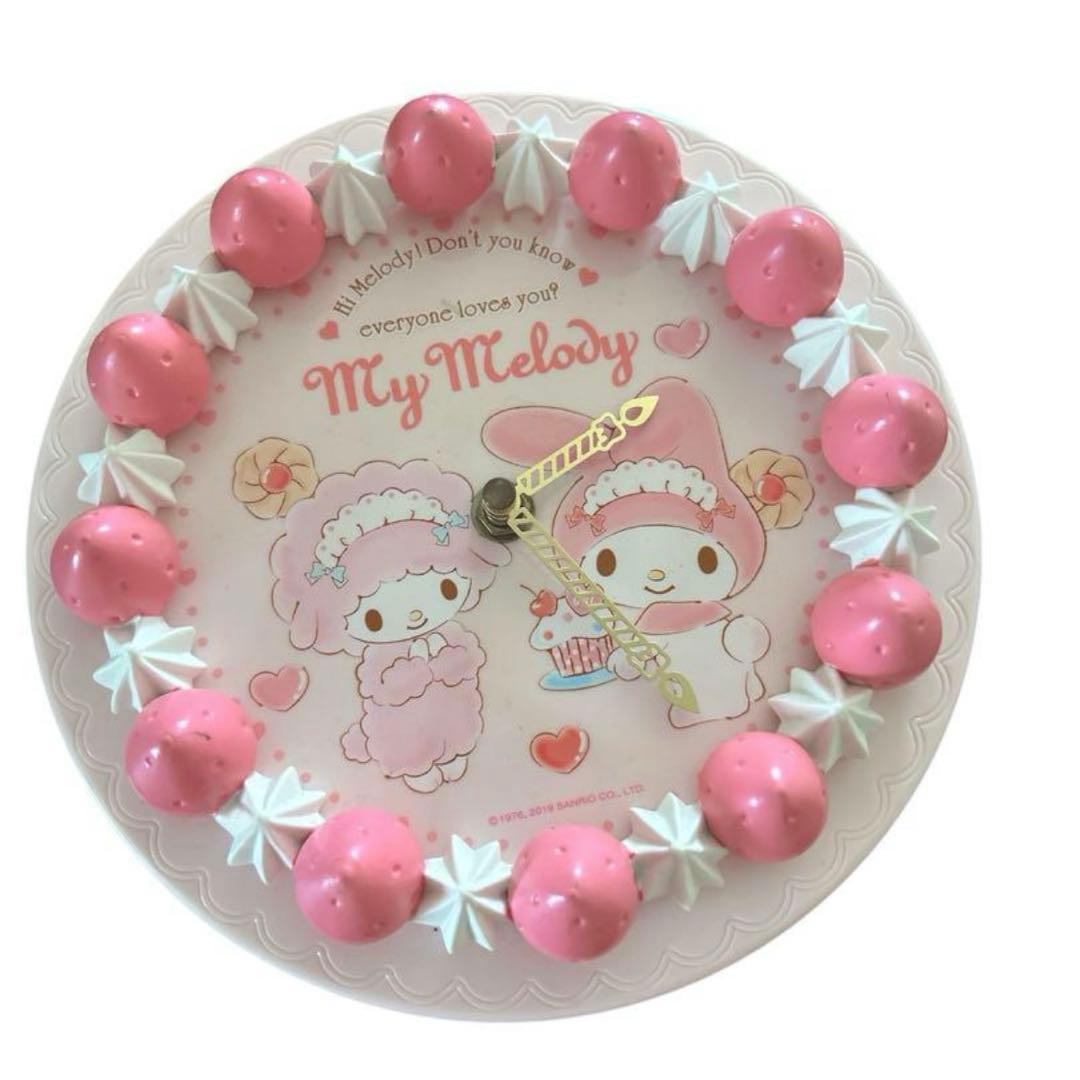 【新品・未使用】サンリオ☆マイメロ☆ケーキ型☆壁掛け＆置き時計