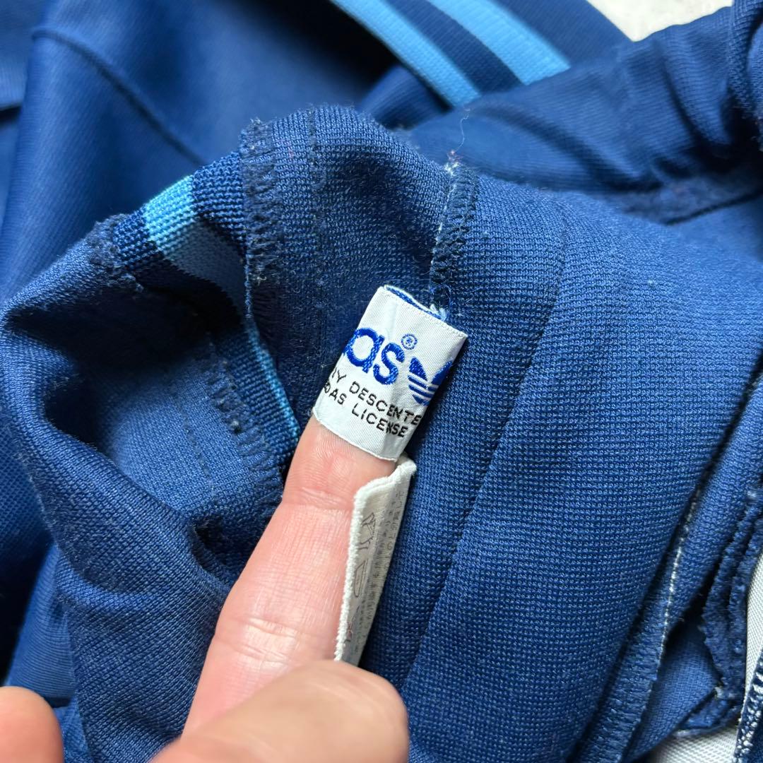 80s adidas デサント ワイドフレア トラックパンツネイビー アディダス