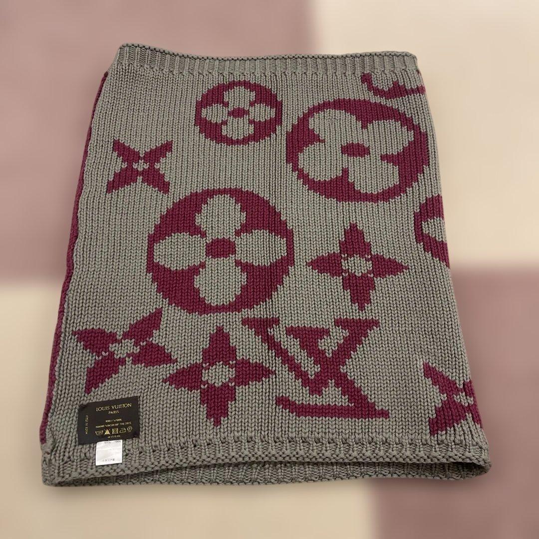 Louis Vuitton ネックウォーマー　グランフロア　パープル✖️グレー