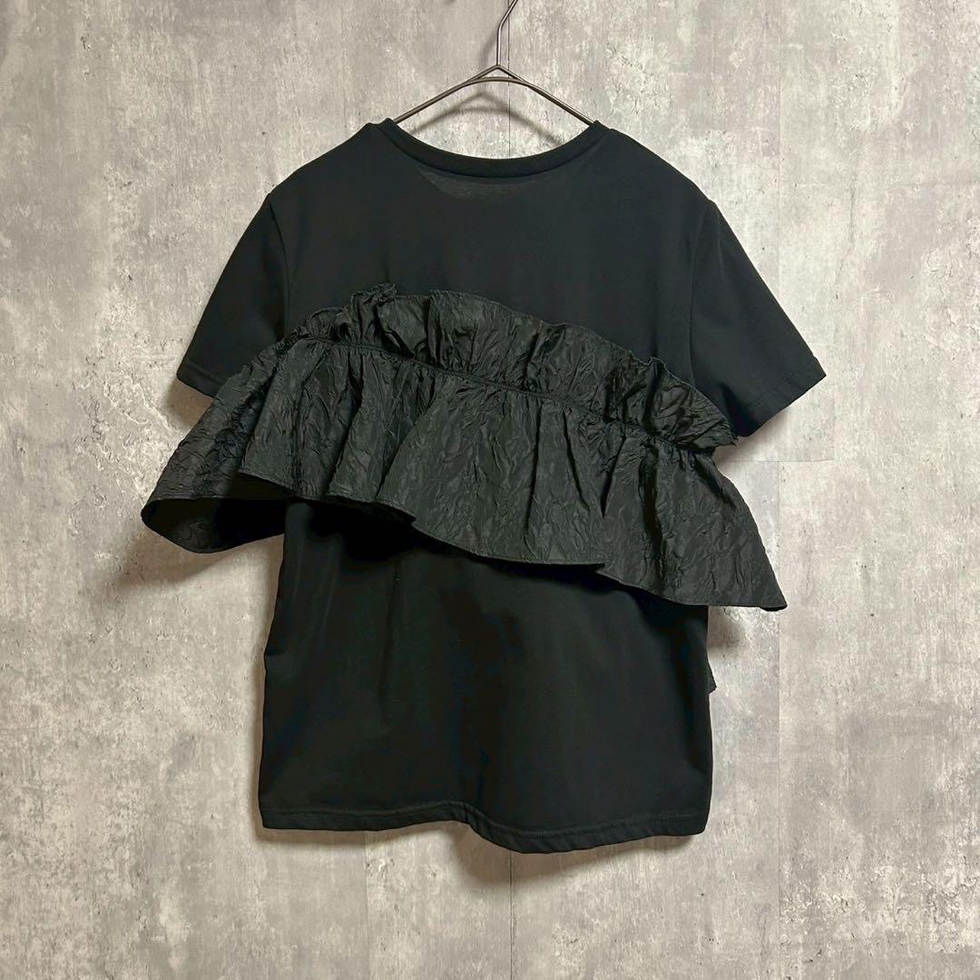 Mystrada マイストラーダ アシメフリルTシャツ ブラック M