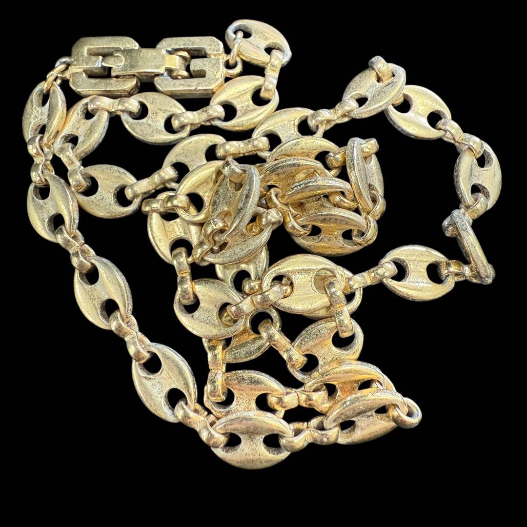 GIVENCHY ジバンシー ロゴゴールドチェーンネックレス ヴィンテージアクセ
