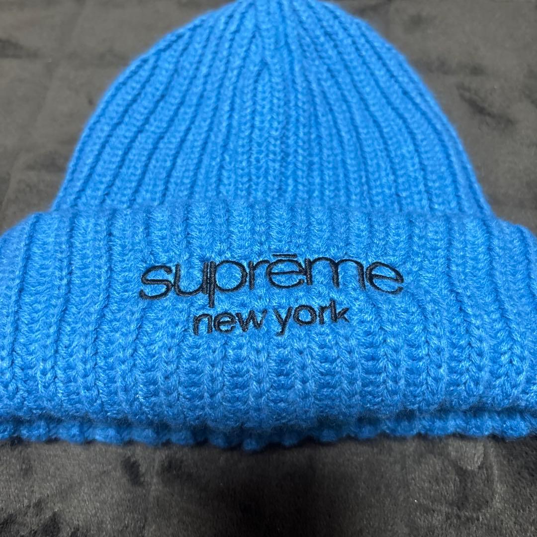 Supreme Classic Chunky Ribbed Beanie ブルー