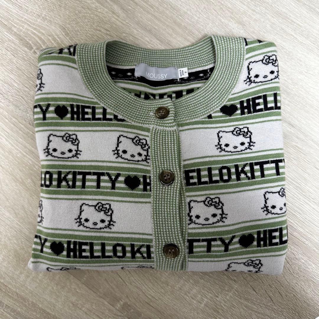 moussy HELLO KITTY RETRO STRIPEカーディガン