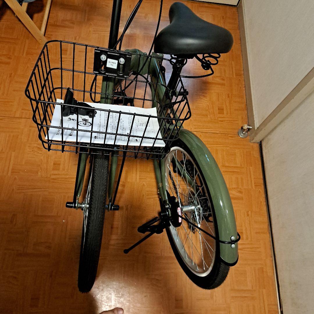 【引取希望】City-crews 20インチ 折りたたみ自転車 オリーブ