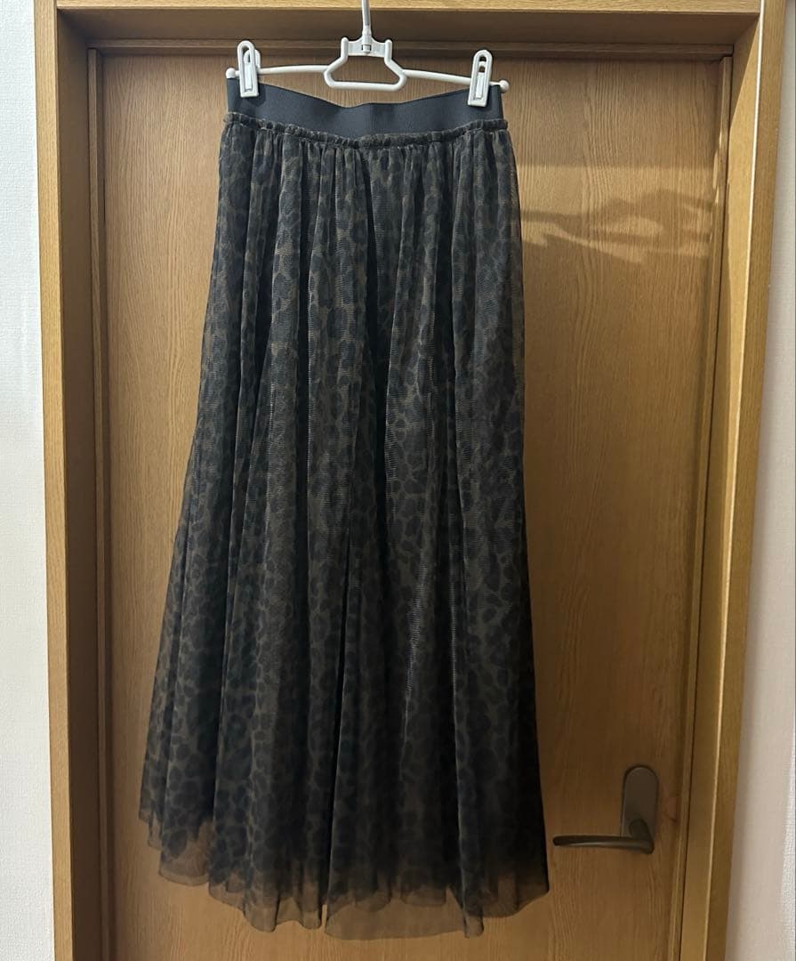 Spick and Span レオパードプリントチュールスカート　新品