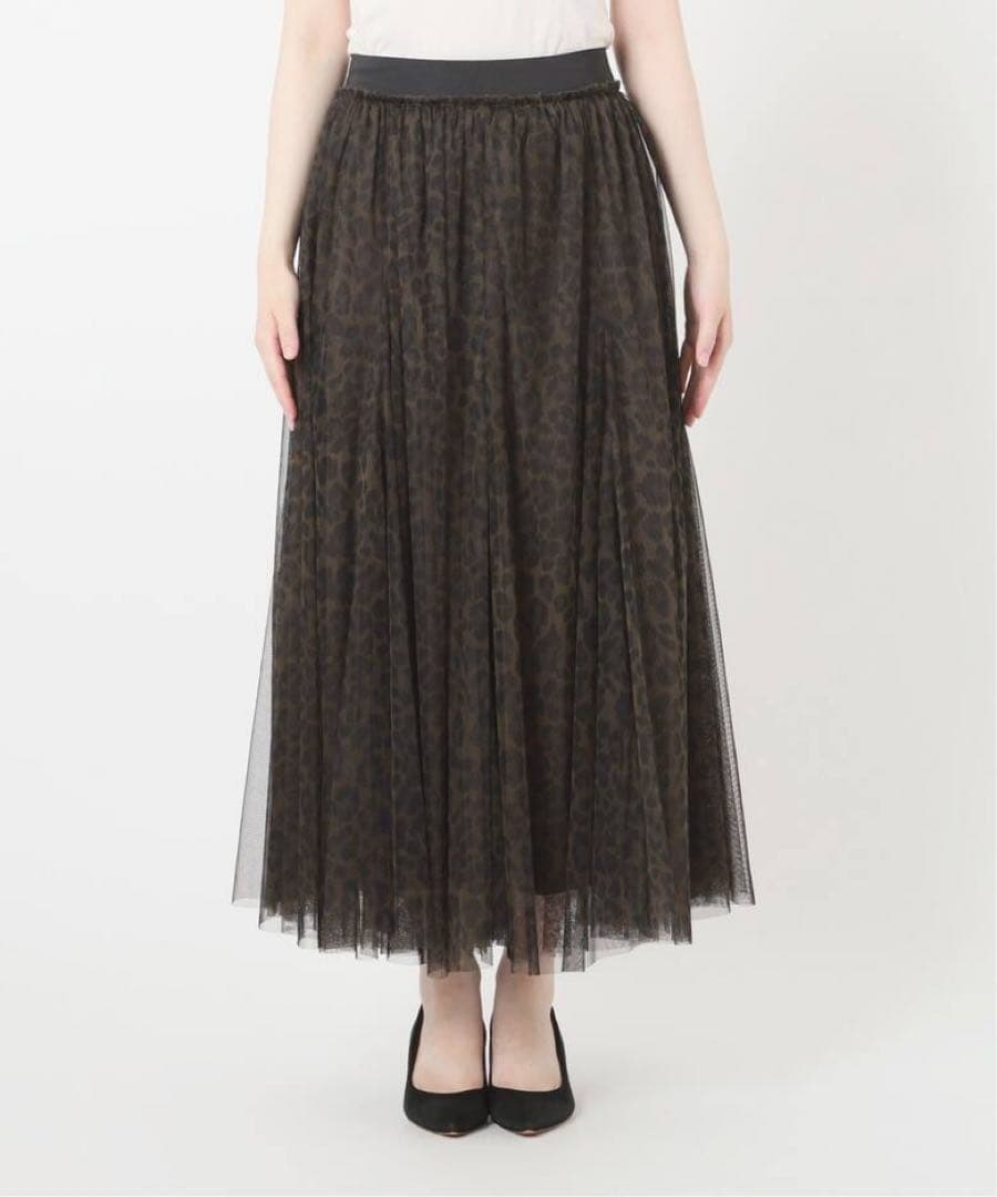 Spick and Span レオパードプリントチュールスカート　新品