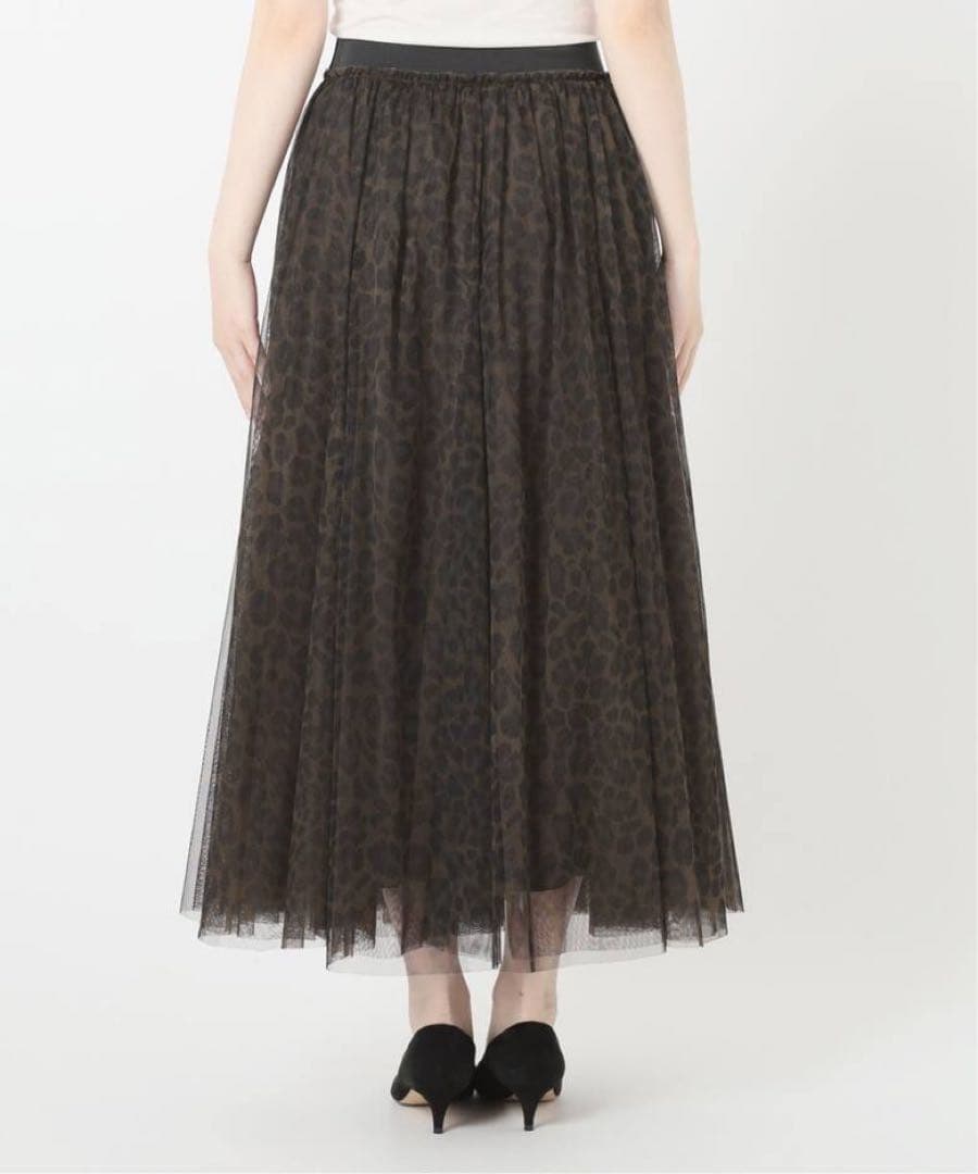 Spick and Span レオパードプリントチュールスカート　新品