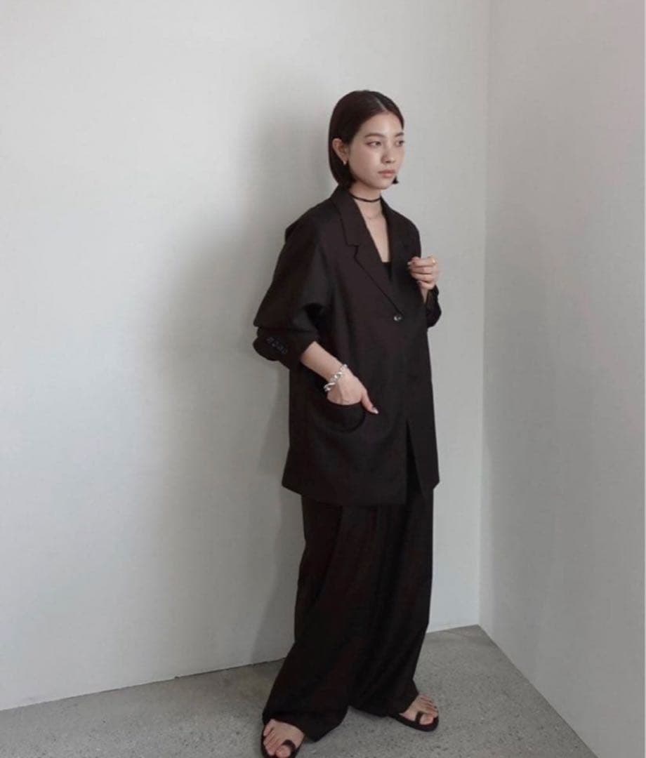 anuke アンヌークTwill Jacket ツイルジャケット 38 ブラウン