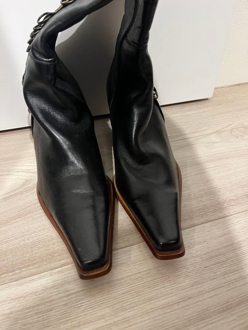 archive vintage leather boots 38 y2k ブーツ