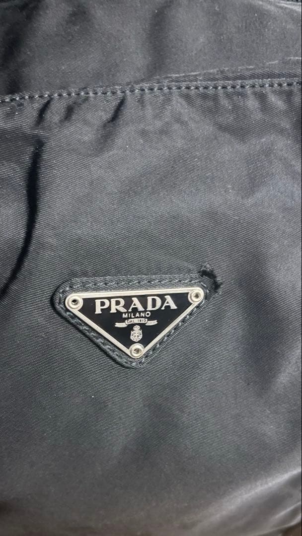 PRADA プラダ 三角ロゴ ナイロン ボストンバッグ　ブラック