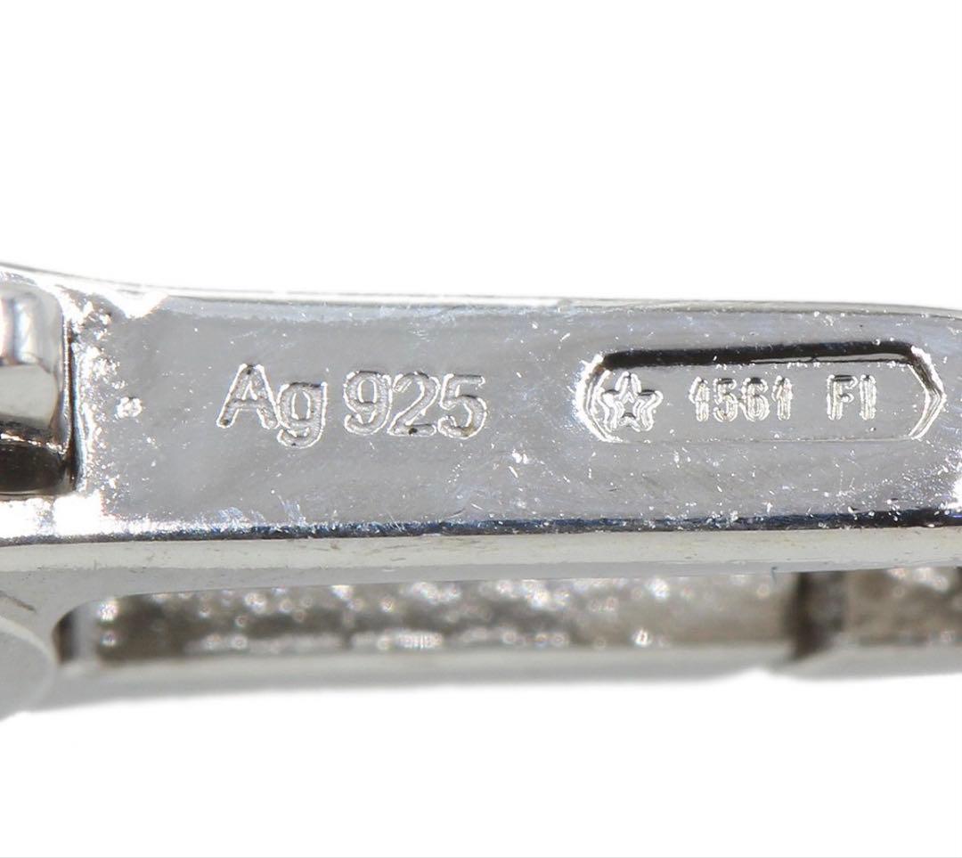 S2174 グッチ SV925 ゴースト プレート ネックレス