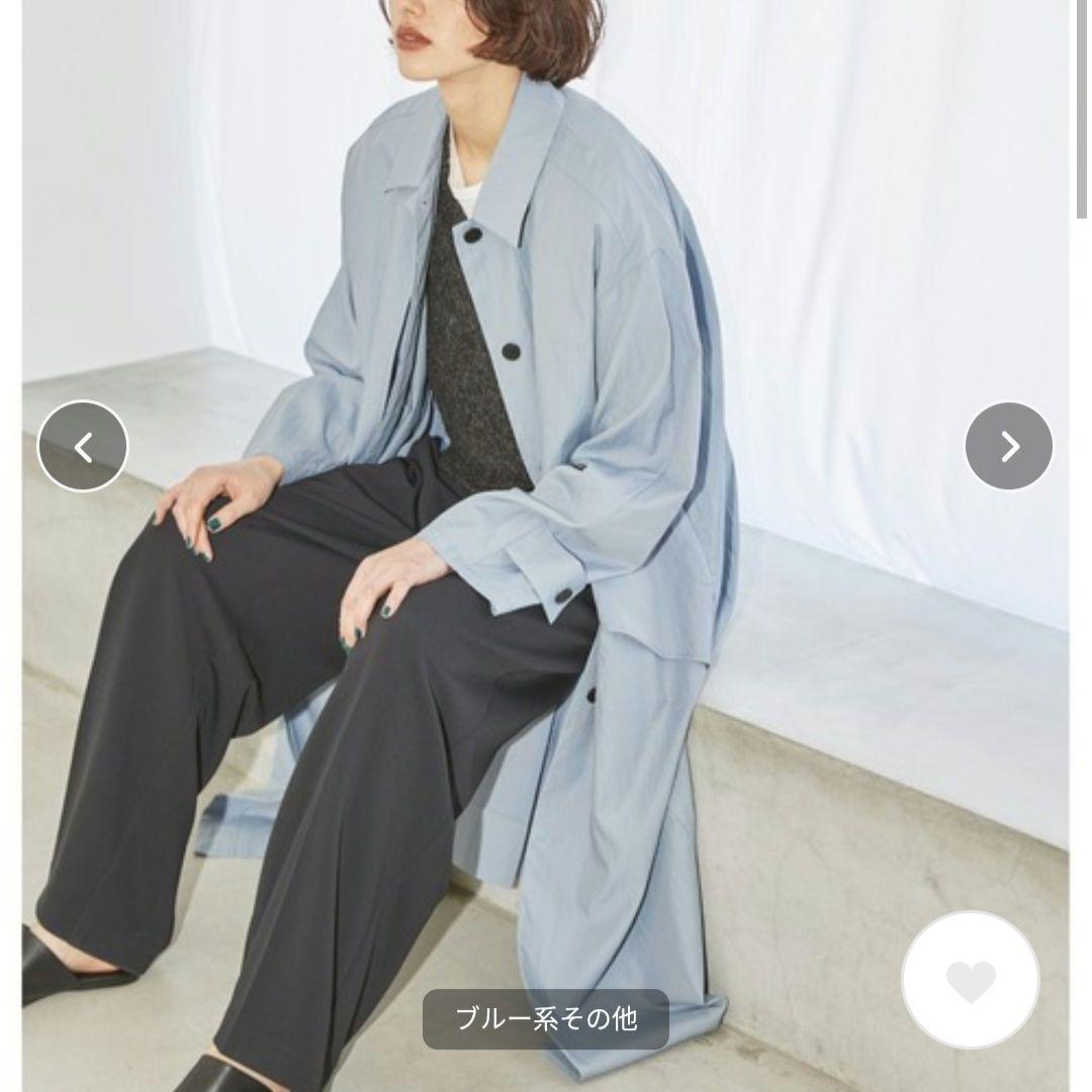 トゥデイフル TODAYFUL ウォッシュトレンチコートブルー ロング