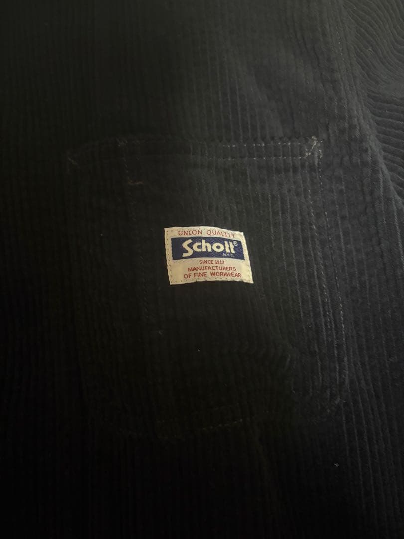 Schott コーデュロイ カバーオール Lサイズ ブラック