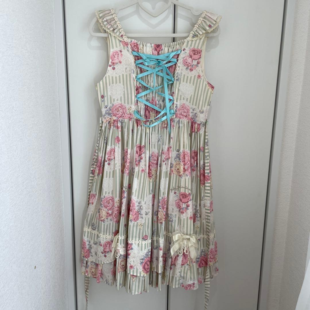 BABYある日のラナンキュラス ジャンパースカートミント ロリータ　ロリィタ