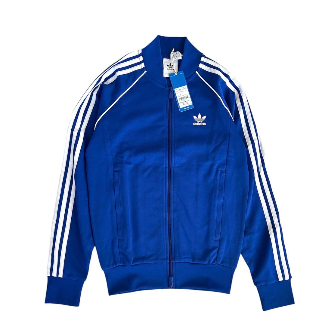新品　タグ付き adidas アディダス 青　セットアップ　ジャージ